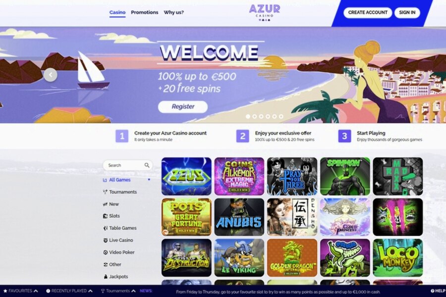 Azur Casino - Connexion à Votre Compte