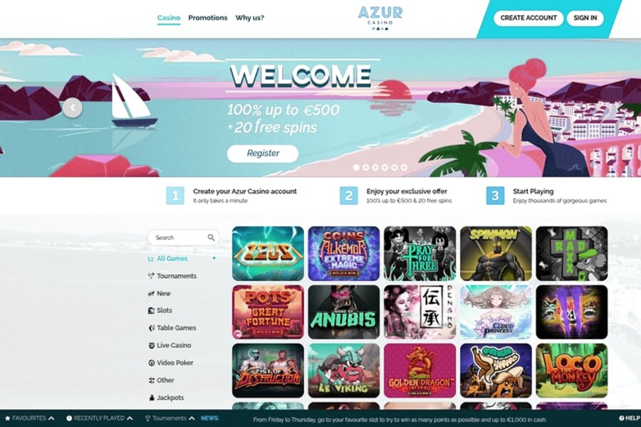 Azur Casino : Codes Promo Exclusifs et Avantages
